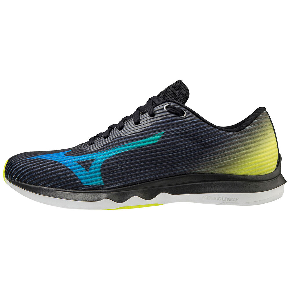 Scarpe Running Mizuno Wave Shadow 4 Uomo - Nere/Blu/Gialle - 08196-OIUF